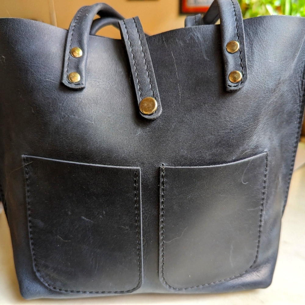Genuine leather tote special request from Etsy shop